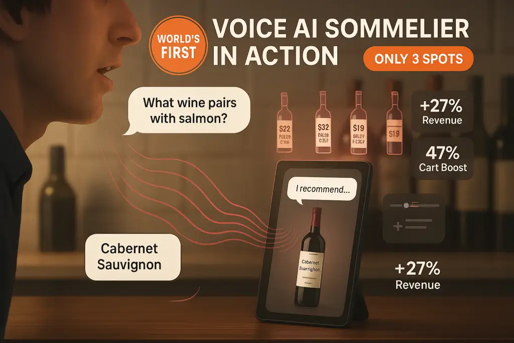 WooCommerce sommelier plugin chat widget on wine store website