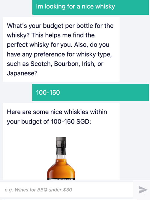 AI Sommelier recommendations from live store inventory